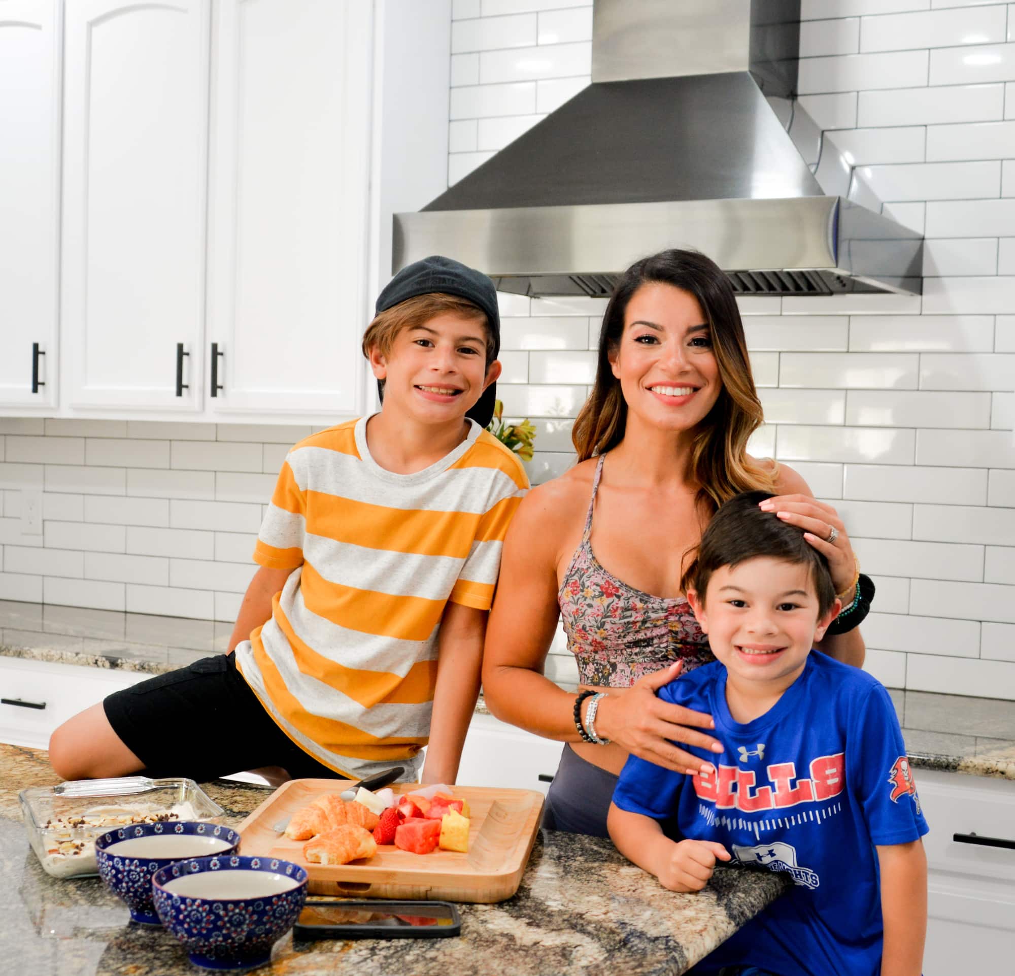 Jennie Parente, founder of Your Journey Health Club, with her family