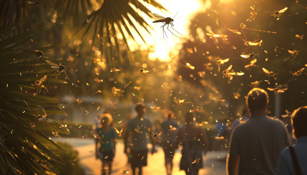 mosquitos swarming people in tampa florida