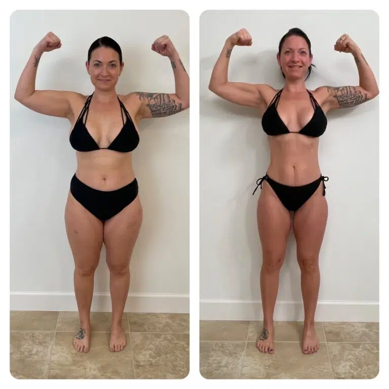 front view before and after working out at yjhc